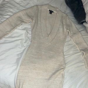 wet seal v neck sweater dress